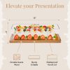 Cake Display with Lid – Acacia Wood Dessert Stand & Wooden Charcuterie Board with Lid for Loaf Cakes, Bread, Pastries, Cheese, Large Rectangle Wood Tray Platter & Acrylic Cover, 15 x 6.25