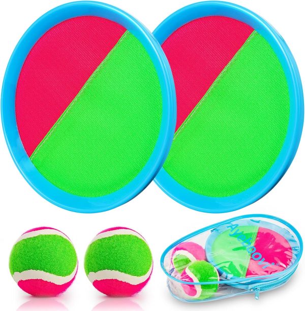 Ayeboovi Toss and Catch Ball Game Outdoor Toys for Kids Yard Games Beach Toys Outside Games for 3 4 5 6 7 8 9 10 Year Old Boys Girls (Upgraded)